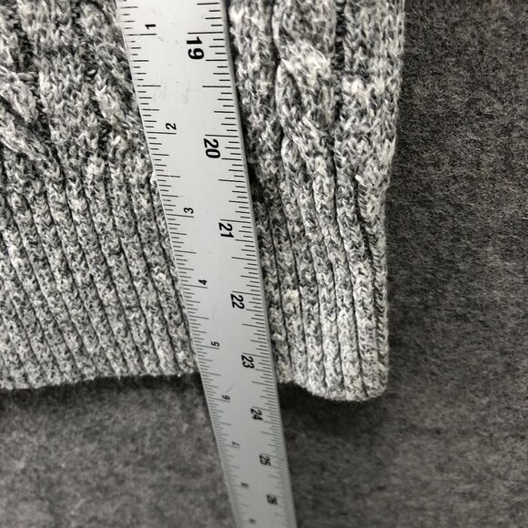 Superdry Cable Knit Sweater Womens XS Gray Crewneck Cotton Blend Heather - Picture 7 of 11